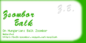 zsombor balk business card